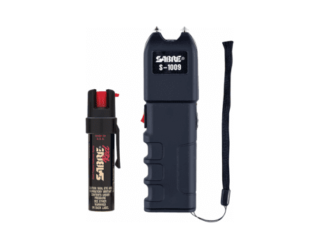 SABRE Self-Defense Kit: Pepper Spray, Stun Gun, and Flashlight with Anti-Grab Technology