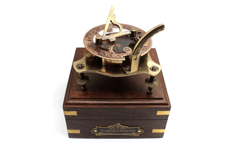 Discover the Vintage Marine Brass Sundial Compass for Your Nautical Decor